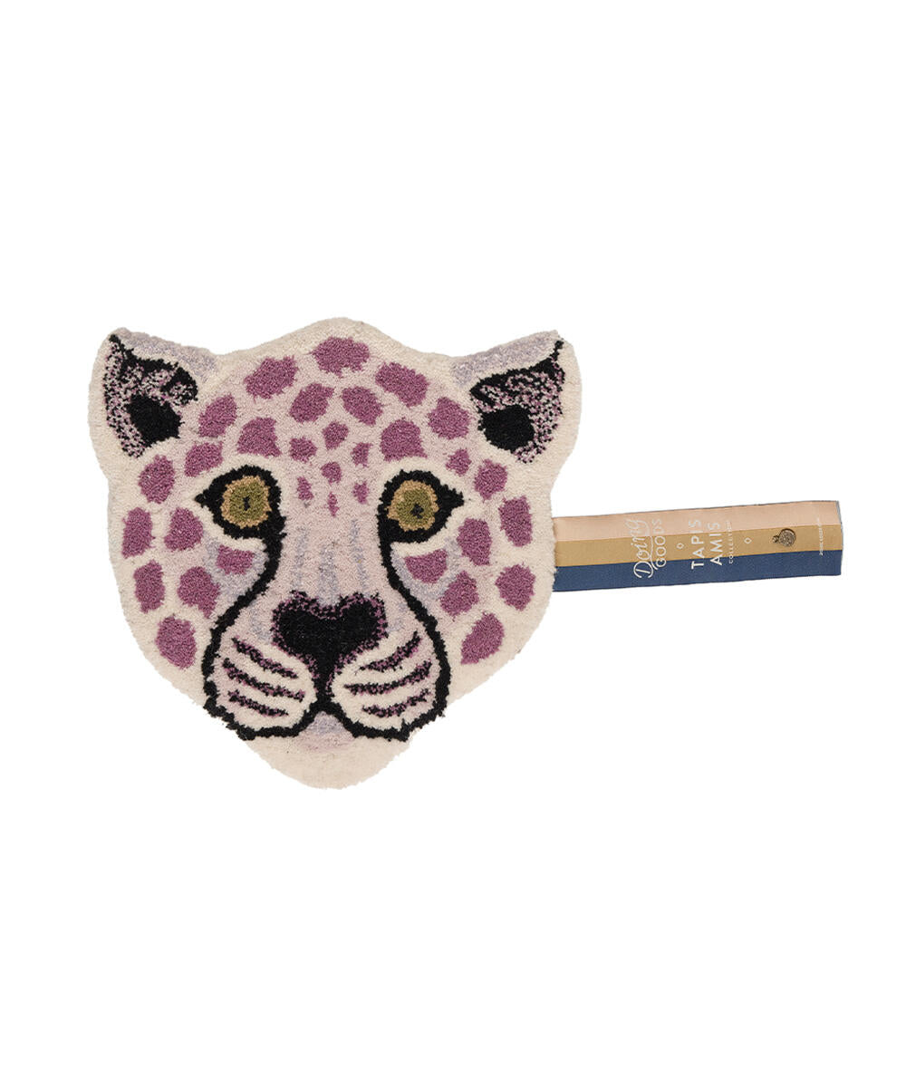 Lilly Leopard Head vægdekoration - lila